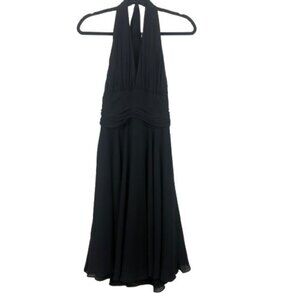 Bari Jay Black Halter Chiffon Mini Whimsigoth Dress Size 10 Party